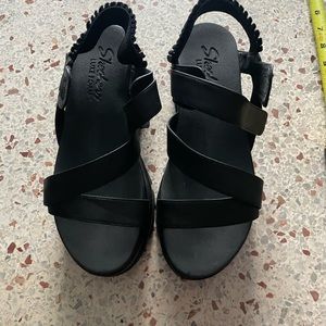Sketcher luxe foamies sling back wedges